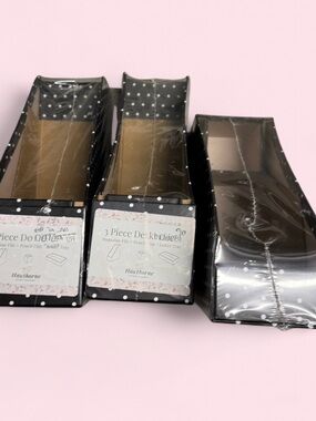 Black Polka Dot 3-Piece Desktop Set